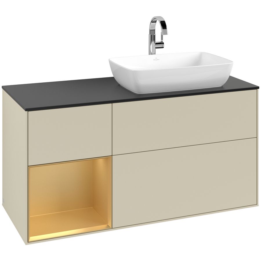 Wastafelonderkast Finion 1200x603x501mm S.Grey Matt Lacquer G802HFHJ