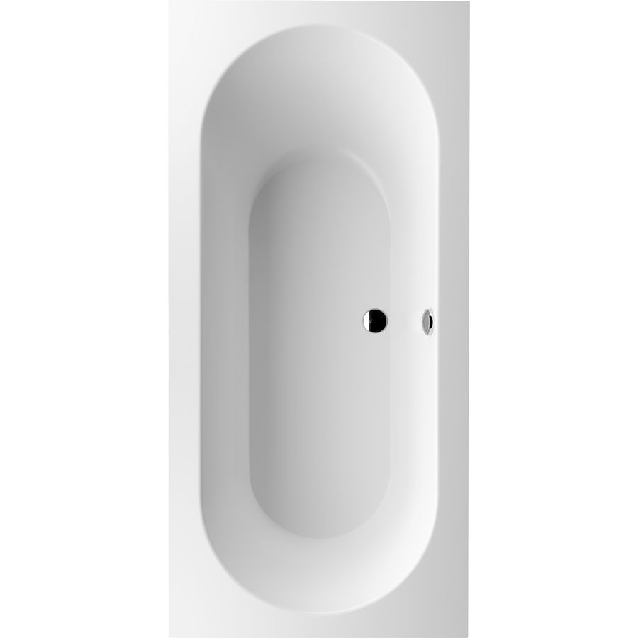 Oberon 4-H ligbad 190x90cm wit quaryl met badpoten