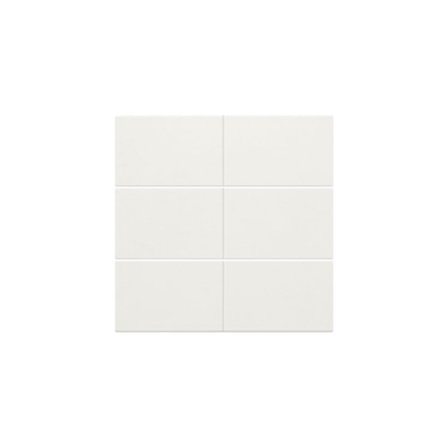 Afwerkingsset 6-voudige pot.vrij knop 24V white coat