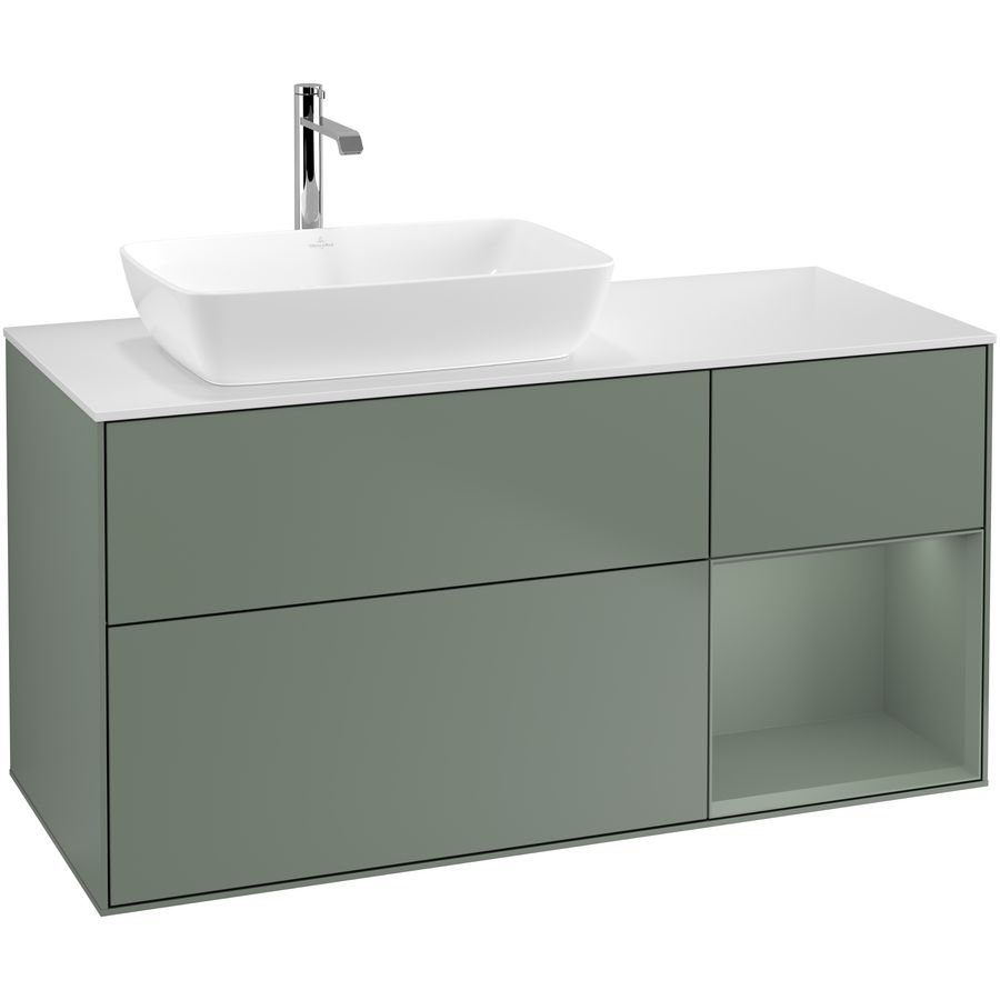 Wastafelonderkast Finion 1200x603x501mm Olive Matt Lacquer F811GMGM