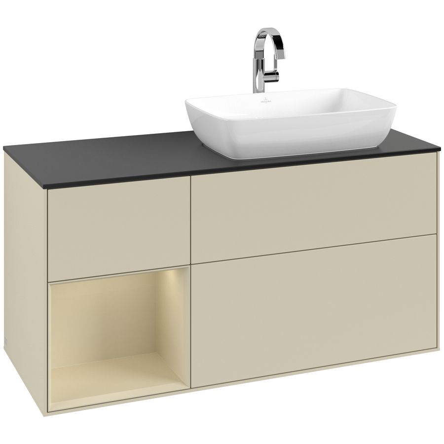 Wastafelonderkast Finion 1200x603x501mm S.Grey Matt Lacquer G802HJHJ