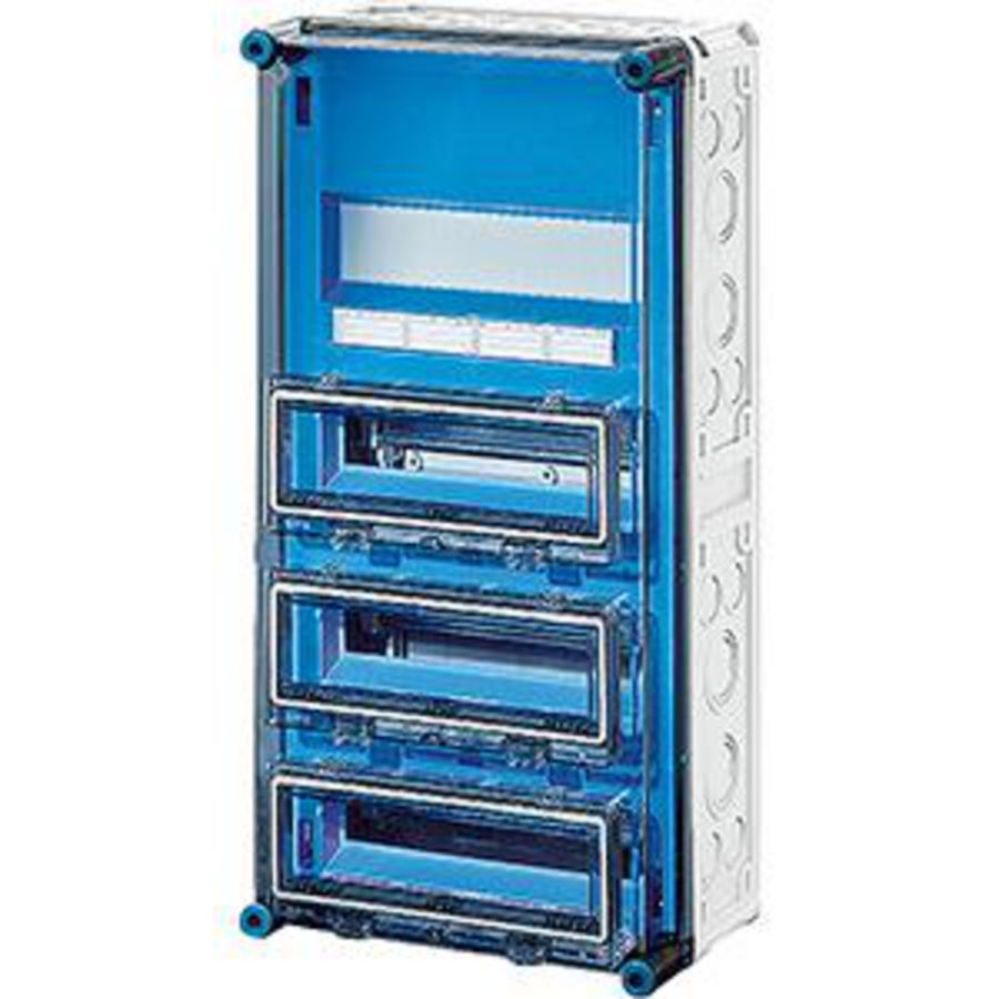 au.beh. IP65 36 mod 3x12+extra DIN-rail Klapdeks 300x450