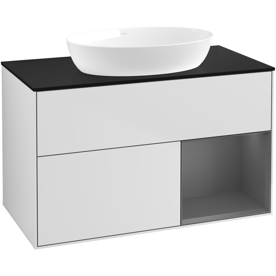 Wastafelonderkast Finion 1000x603x501mm White Matt Lacquer GA22GKMT