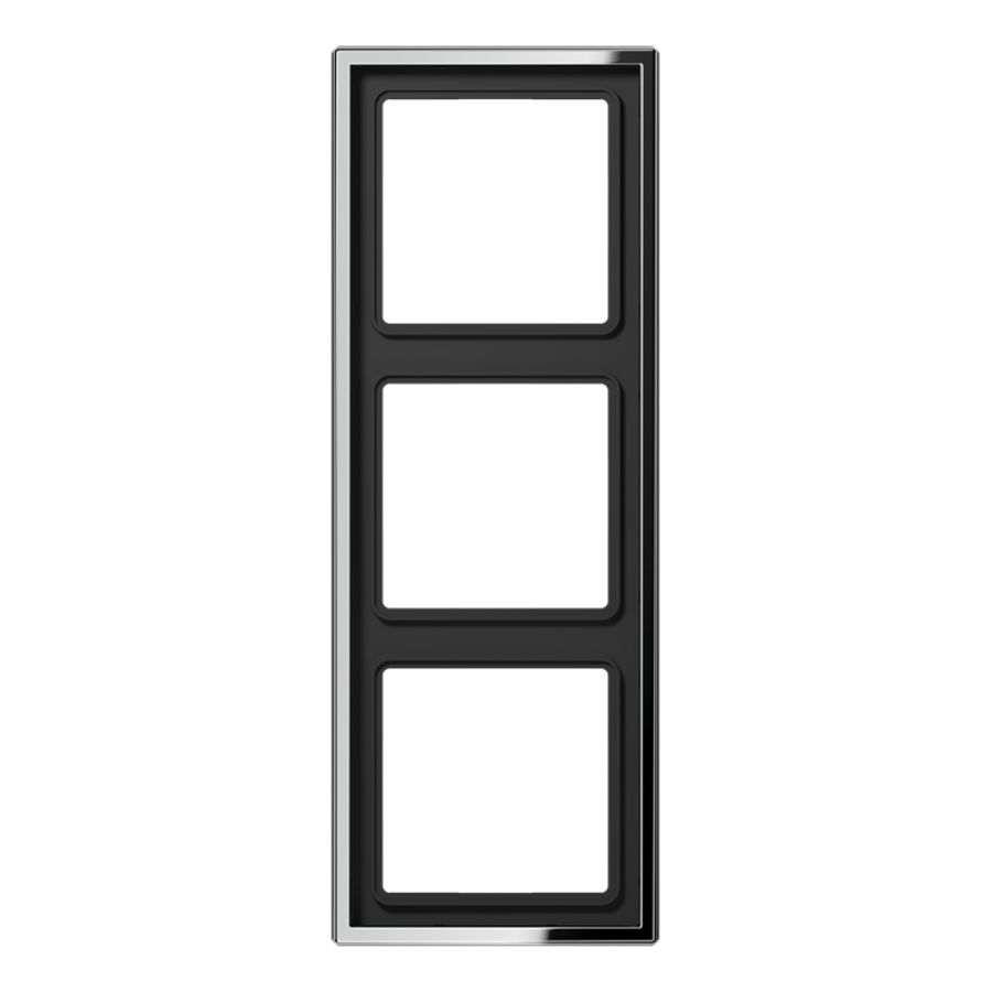 Afdekraam glans chroom 3-voudig LS