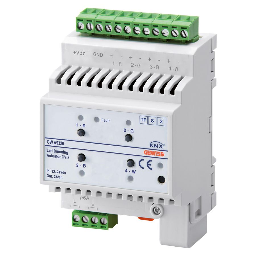 KNX SECURE DIMMER LED CVD 4CH 3A DIN