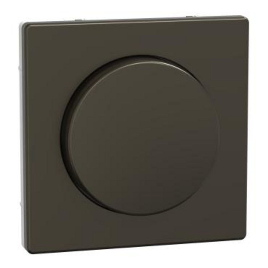 Centraalplaat met draaiknop Mocca metallic Systeem D