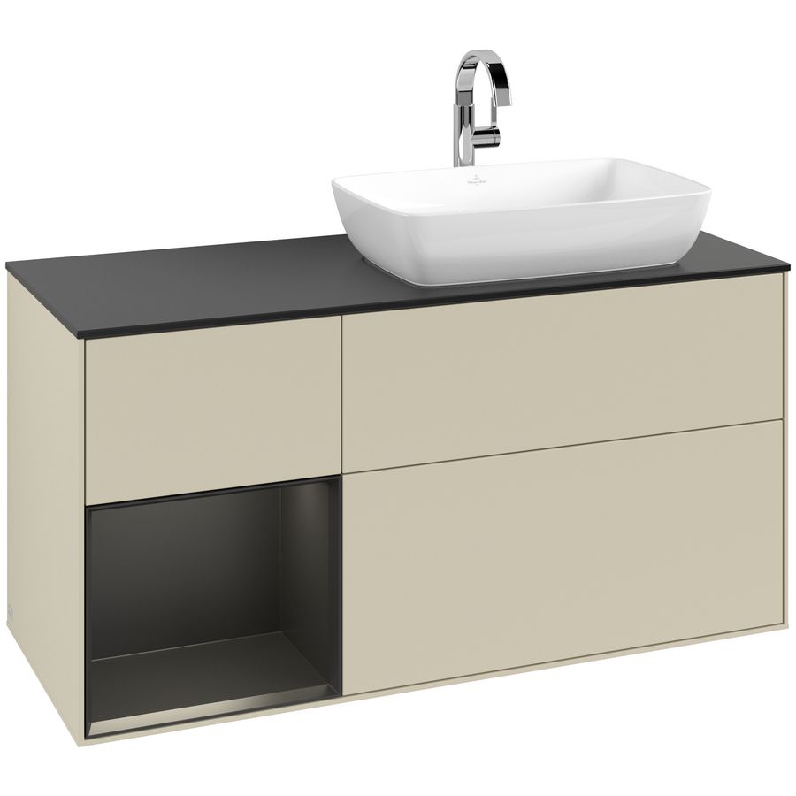 Wastafelonderkast Finion 1200x603x501mm S.Grey Matt Lacquer G802PDHJ