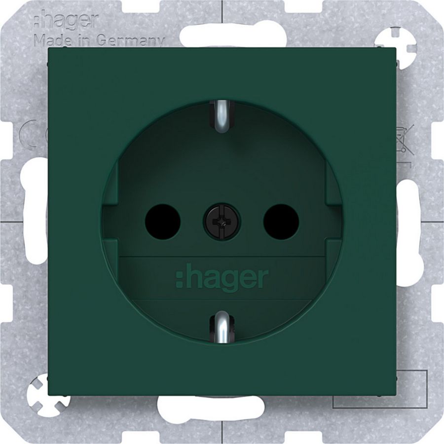 SCHUKO-wandcontactdoos Safety Plus steekklemmen A.x/C.x jade hfgl.