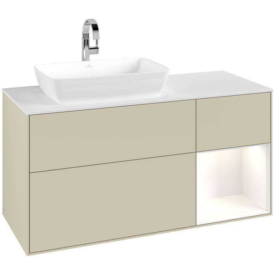 Wastafelonderkast Finion 1200x603x501mm S.Grey Matt Lacquer G811GFHJ
