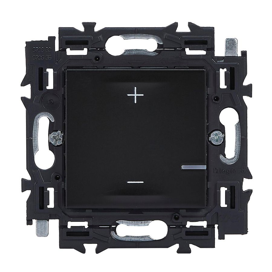 Dimmer 2-draads klauwen 2 modulen zwart Valena Next