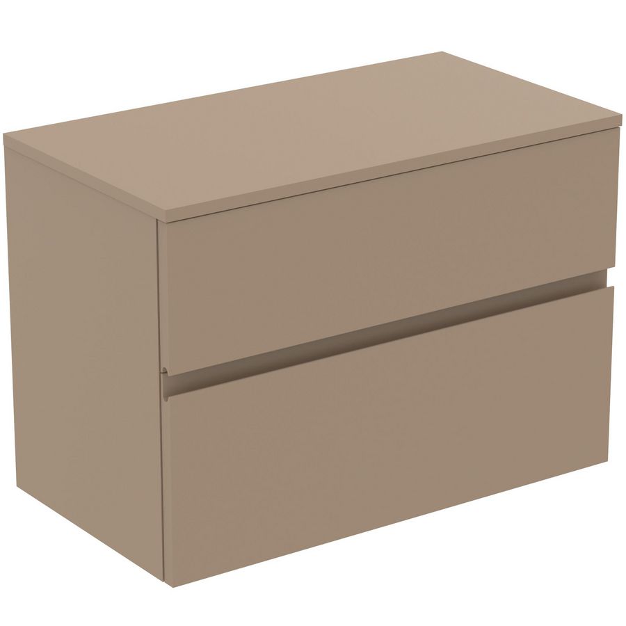 Wastafelmeubel 802x440x558mm mat greige 2 laden Finesse