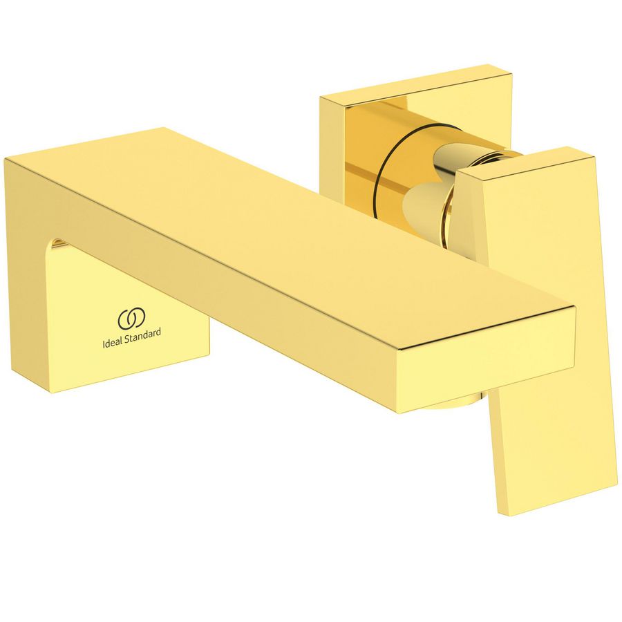 Wandmengkraan 5l/min m. uitloop 180mm 2 opbouw brushed gold Extra