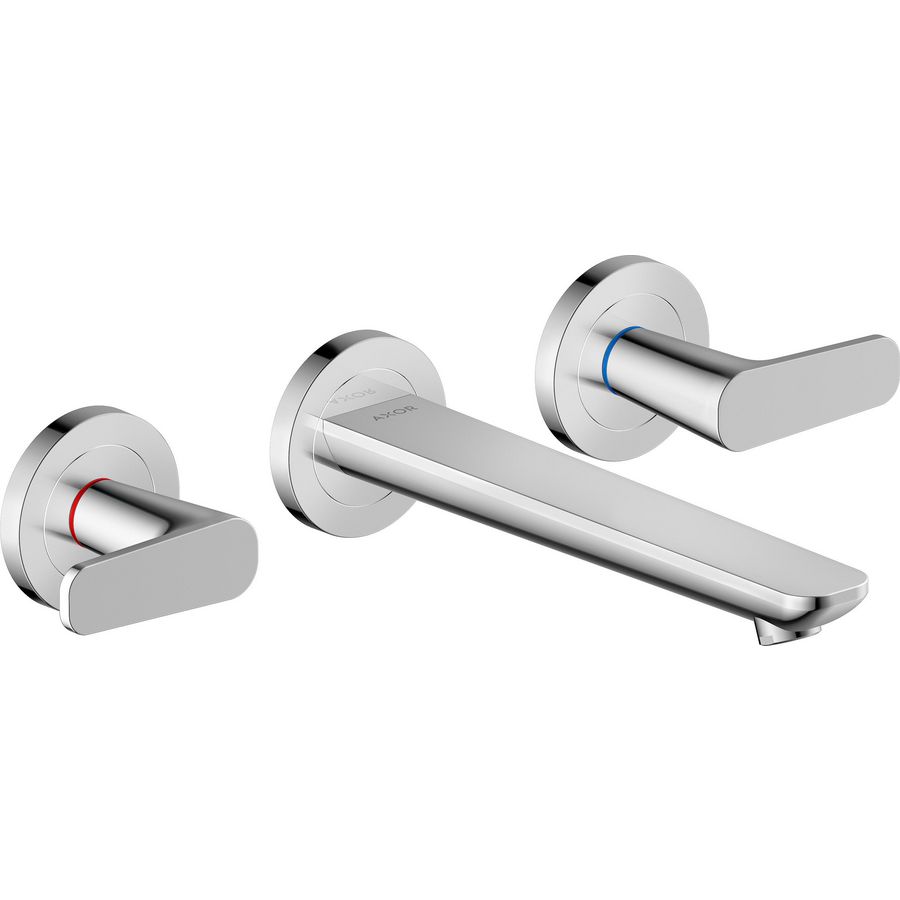 Afbouwdeel 3-gats inbouw wandmengkraan uitloop 195mm chroom Citterio-C