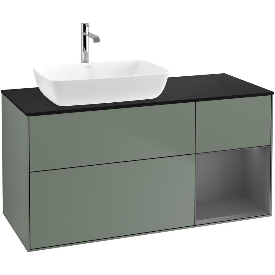 Wastafelonderkast Finion 1200x603x501mm Olive Matt Lacquer F812GKGM