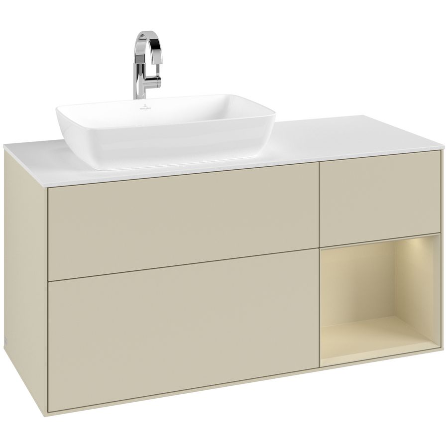 Wastafelonderkast Finion 1200x603x501mm S.Grey Matt Lacquer G811HJHJ