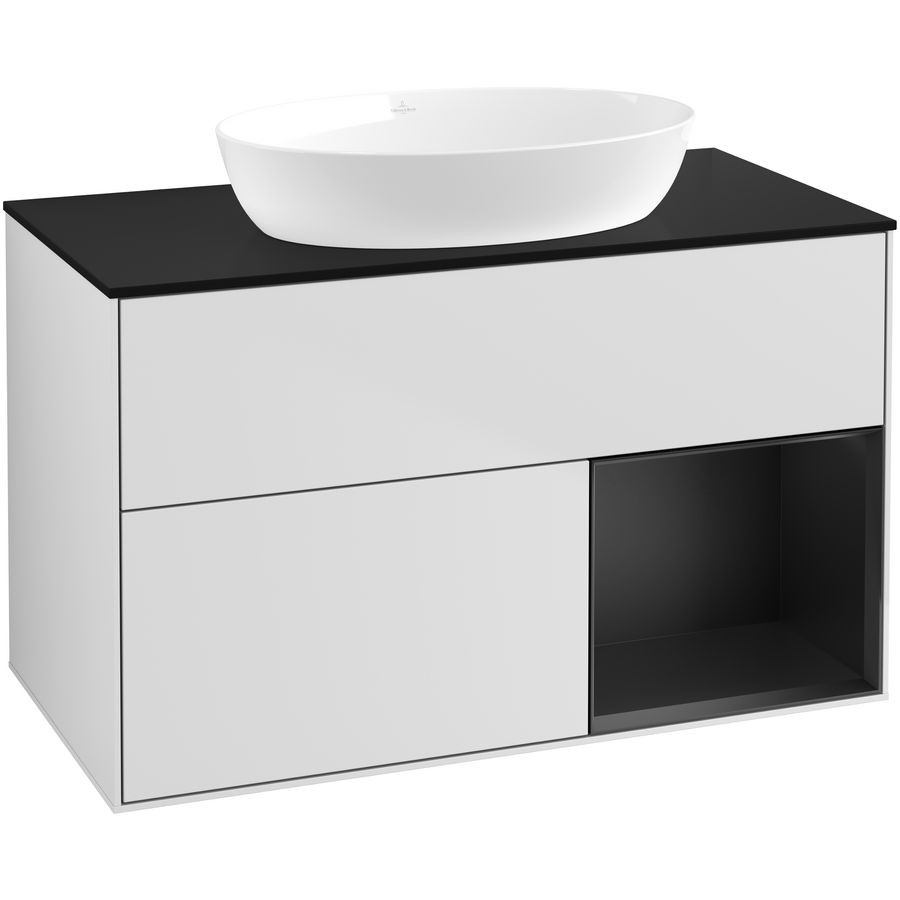 Wastafelonderkast Finion 1000x603x501mm White Matt Lacquer GA22PDMT