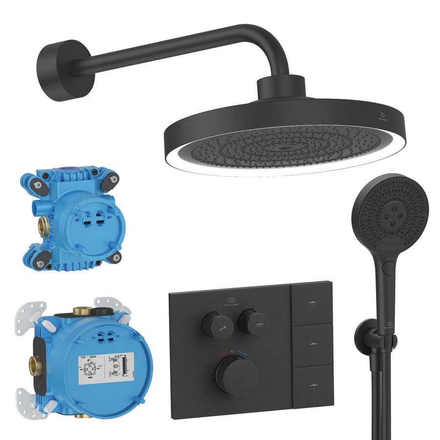 Inbouwdoucheset silk black Ceratherm Navigo