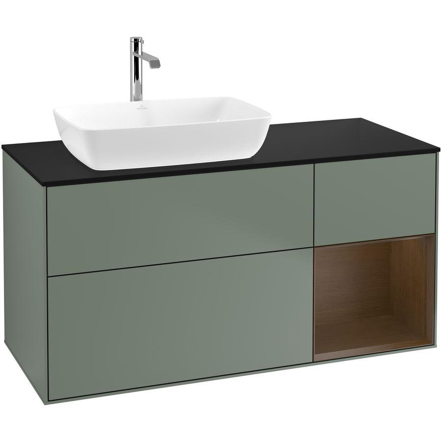 Wastafelonderkast Finion 1200x603x501mm Olive Matt Lacquer F812GNGM