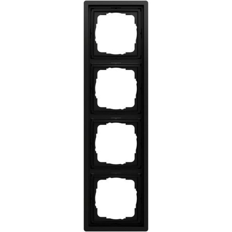 Afdekraam 4-v Gira F100 zwart m(gel.)