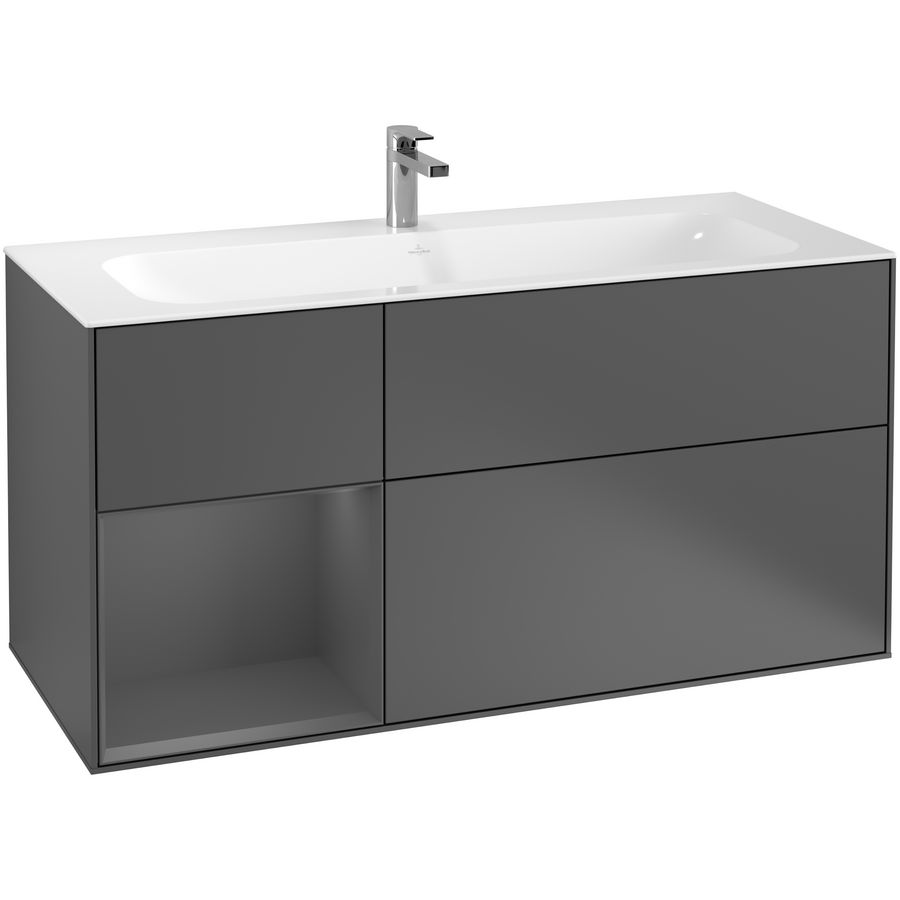 Wastafelonderkast Finion 1196x591x498mm Antr. Matt Lacquer F060GKGK