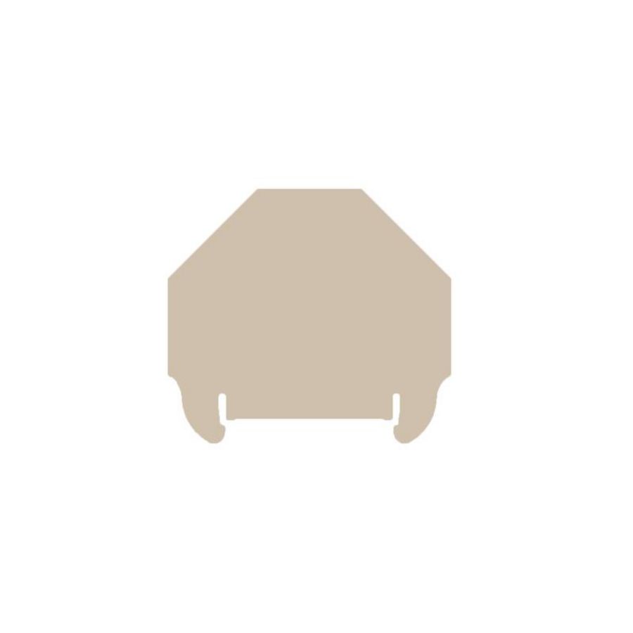 Afsluit- eindplaat d.beige h:54.5mm b:0.35mm V- VVE=50