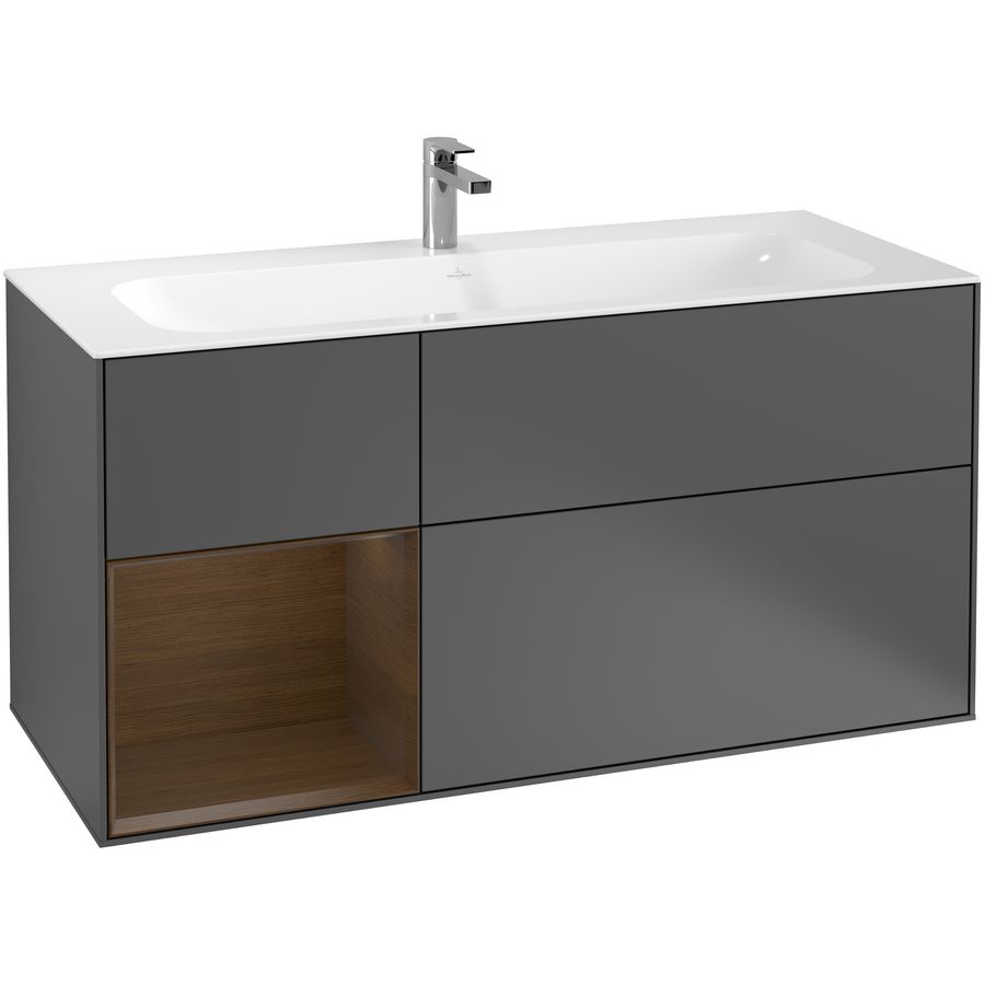 Wastafelonderkast Finion 1196x591x498mm Antr. Matt Lacquer F060GNGK