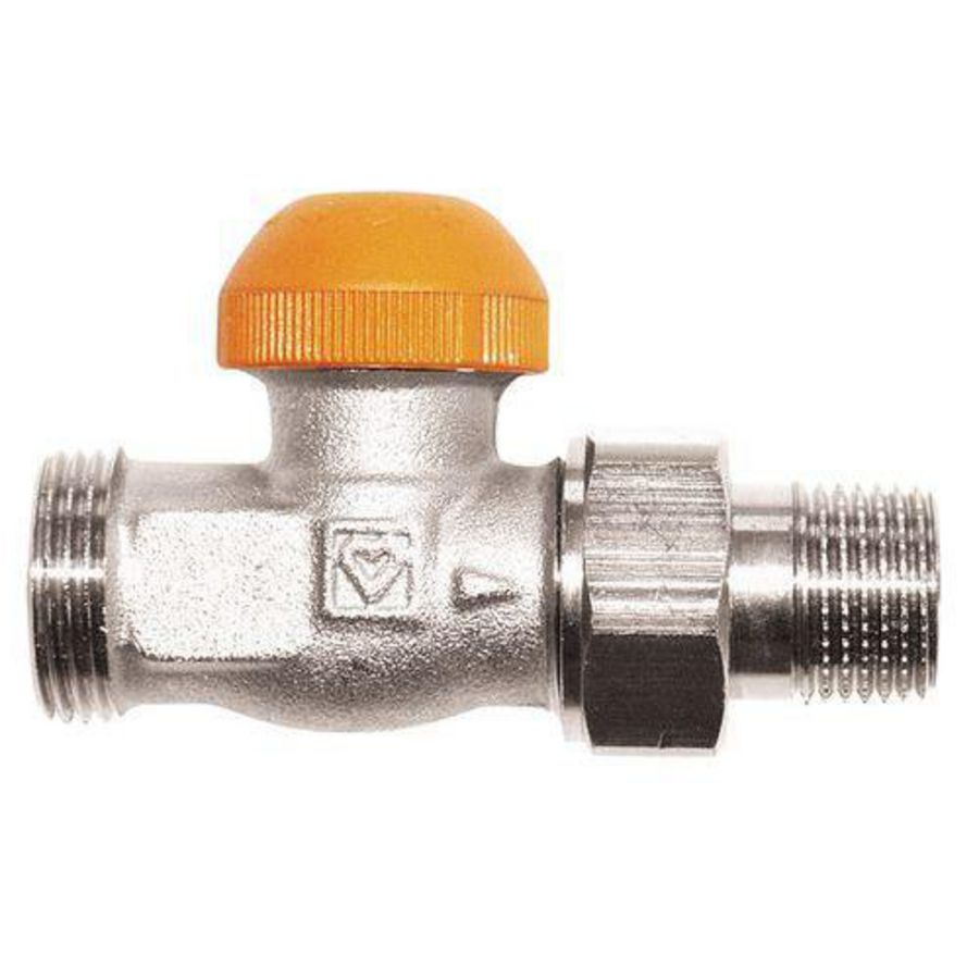 Radiatorafsluiter thermostatisch TS-98-V recht 1/2" installatiezijdig 3/4"bu.dr. euroconus