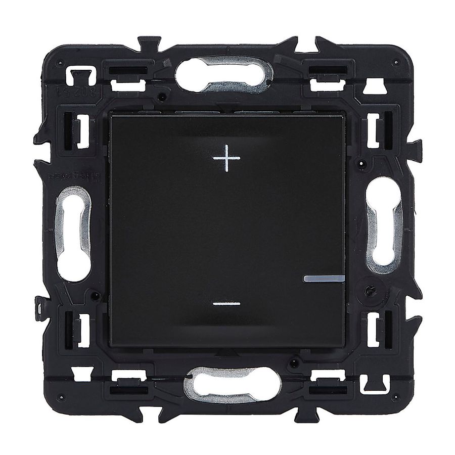 Dimmer 2-draads 2 modulen zwart Valena Next