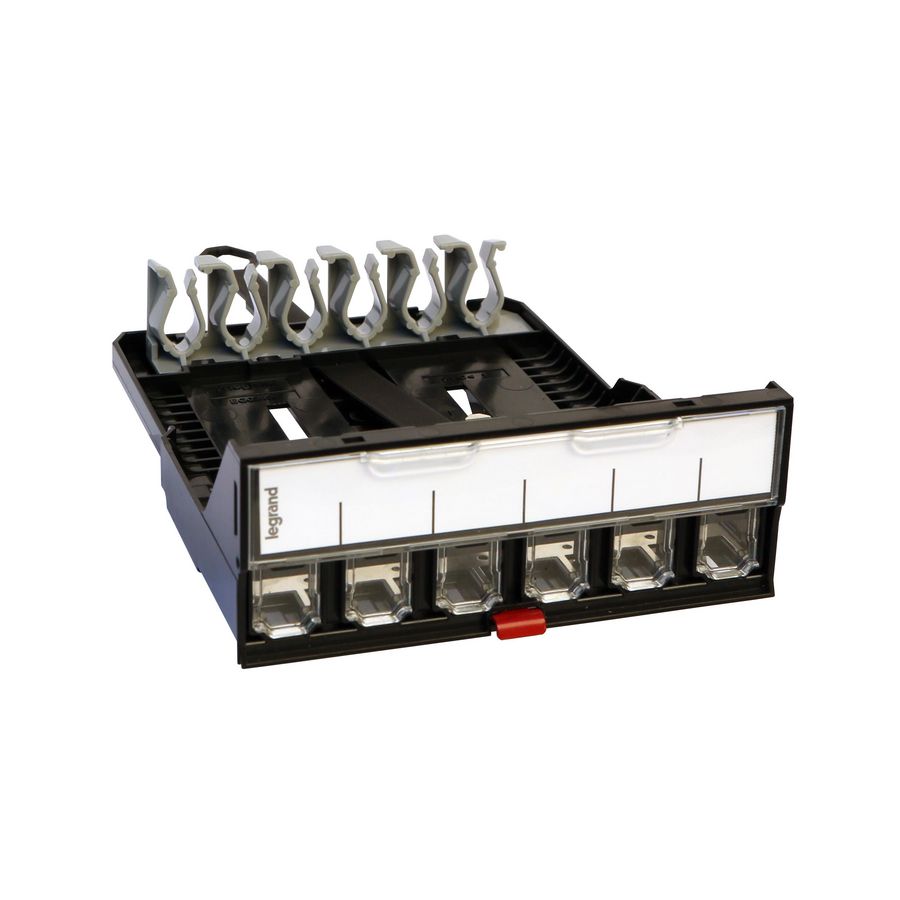 Cassette module +shutters 6 poort RJ45 excl. RJ45 jacks CS3