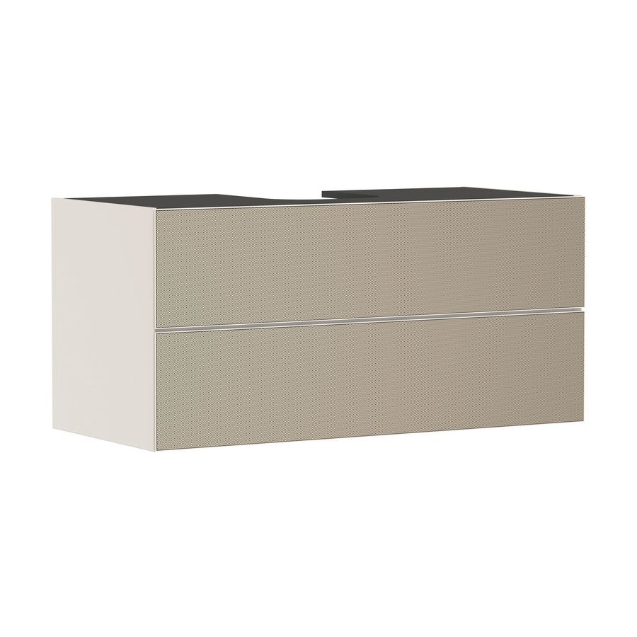 Onderkast Sand Matt beige / front patterned bronze 1180x550mm 2x la voor consoles Xevolos E 54194390