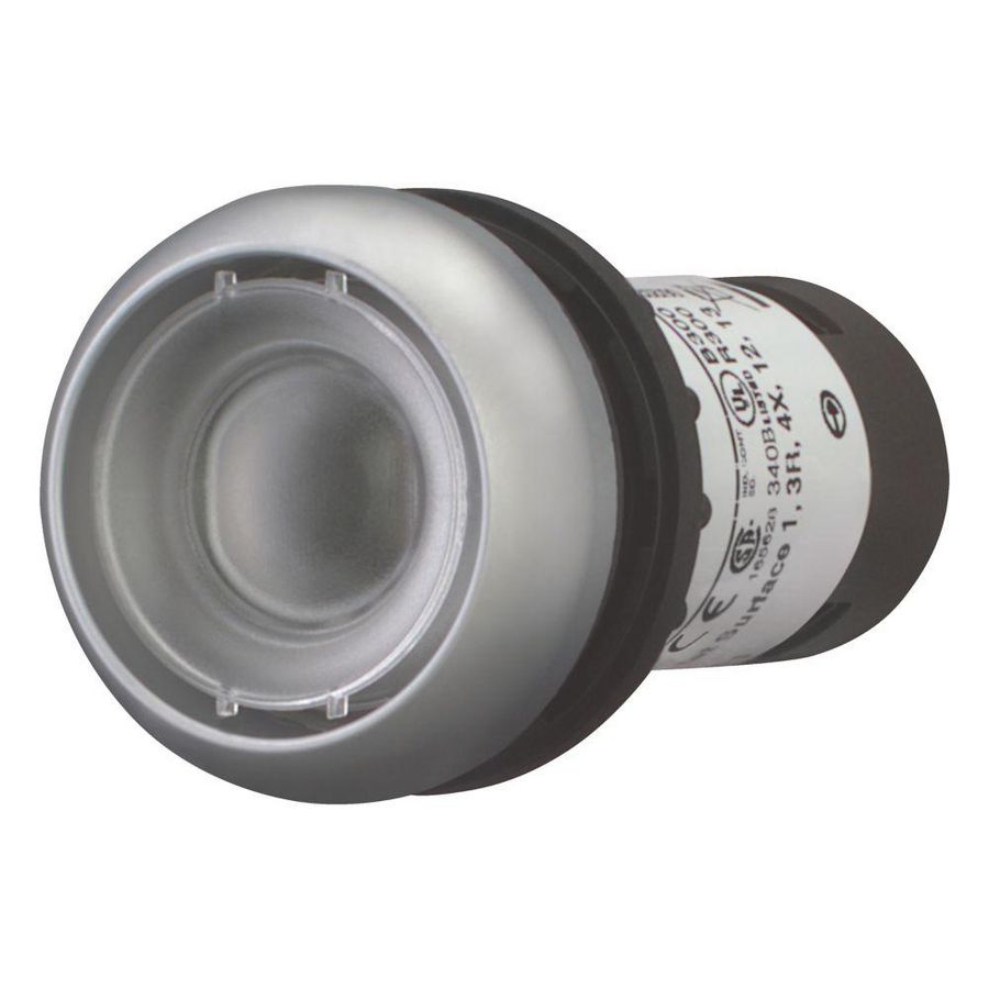 Drukknop compact vlak zonder toetsplaat terugverend 1no/0nc
