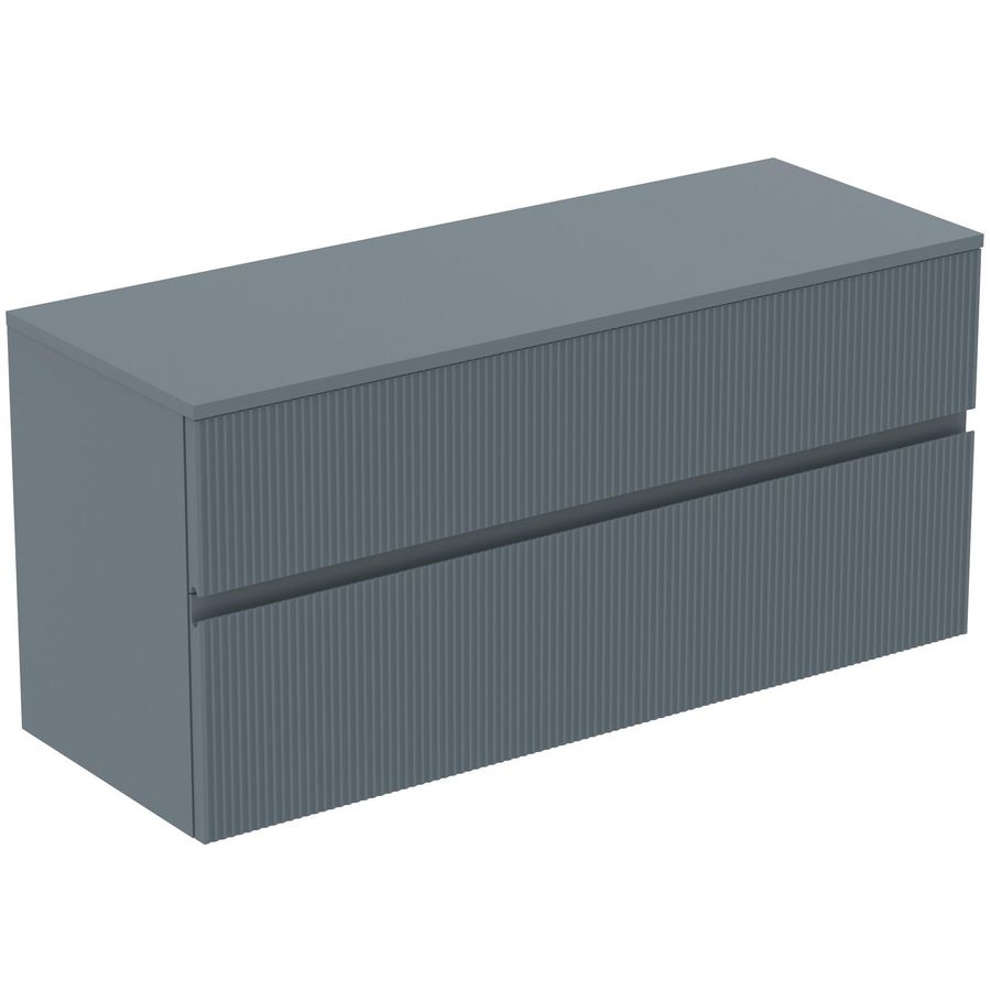 Wastafelmeubel 1202x440x558mm matt ashblue 2 laden Finesse