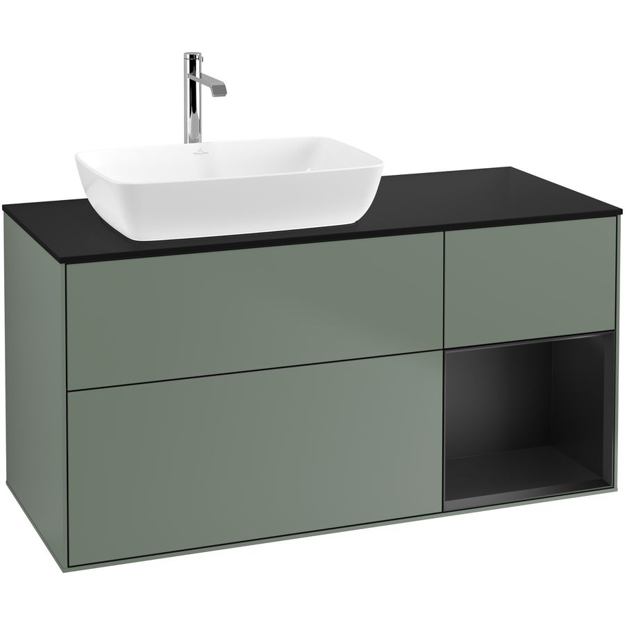 Wastafelonderkast Finion 1200x603x501mm Olive Matt Lacquer F812PDGM