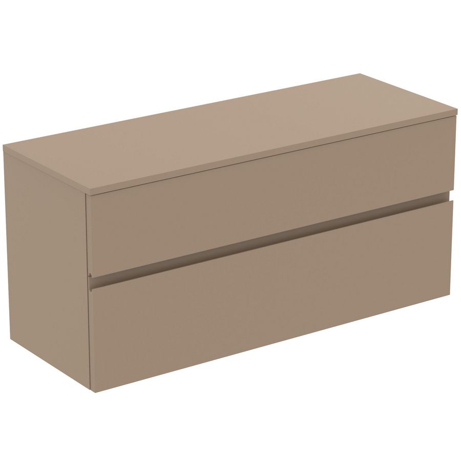 Wastafelmeubel 1202x440x558mm mat greige 2 laden Finesse