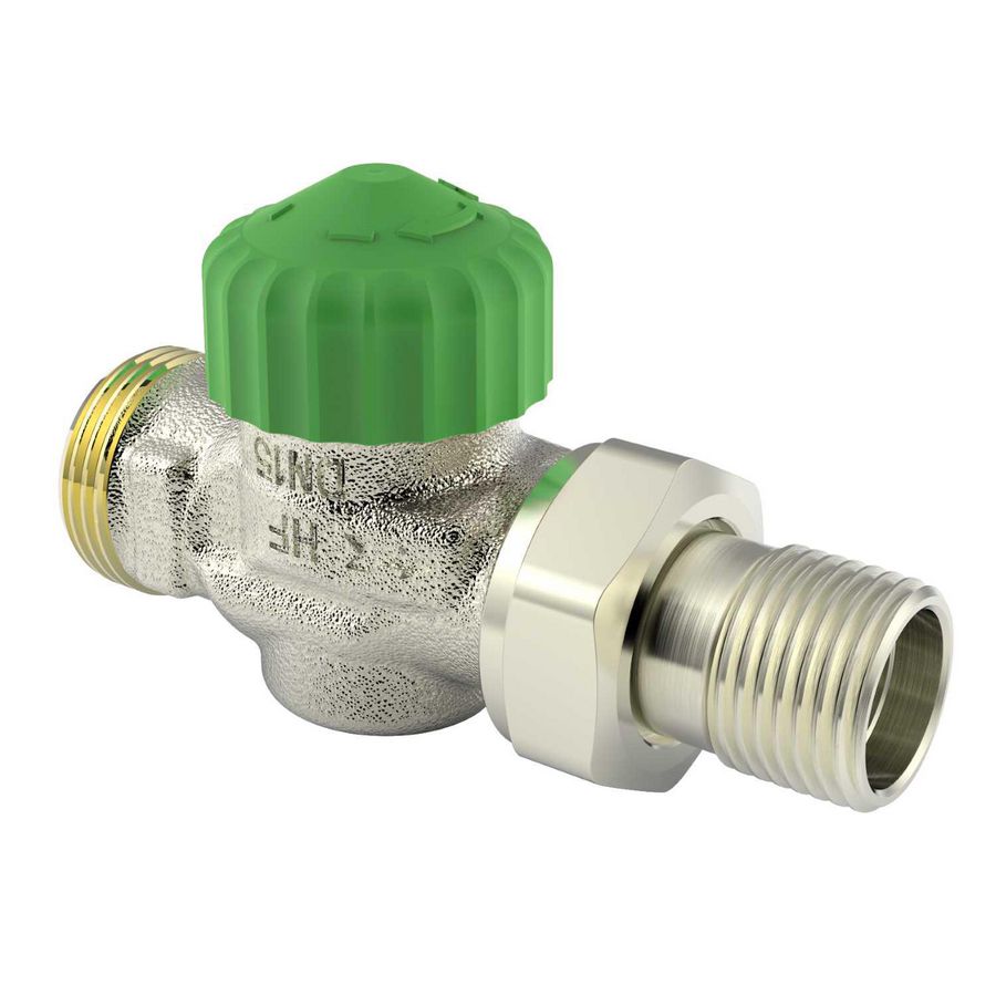 Afsluiter thermostatisch dynamisch ECLIPSE-300 DN15 1/2"x3/4"bu.dr. recht