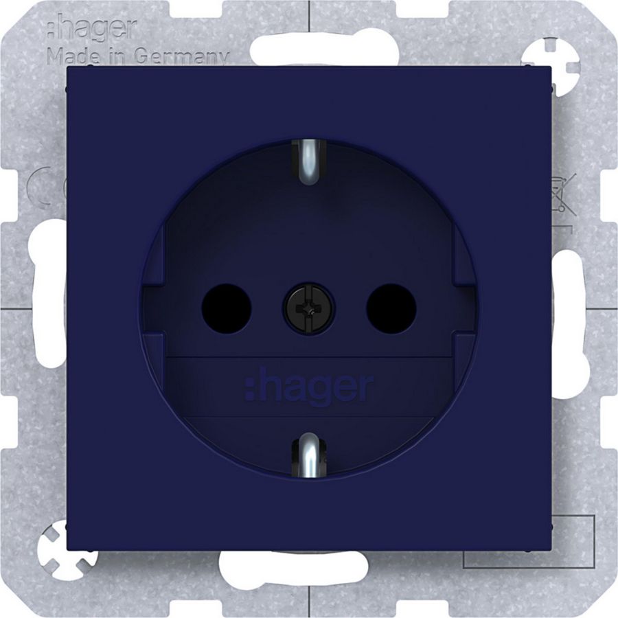 SCHUKO-wandcontactdoos Safety Plus steekklemmen A.x/C.x ocean hfgl.