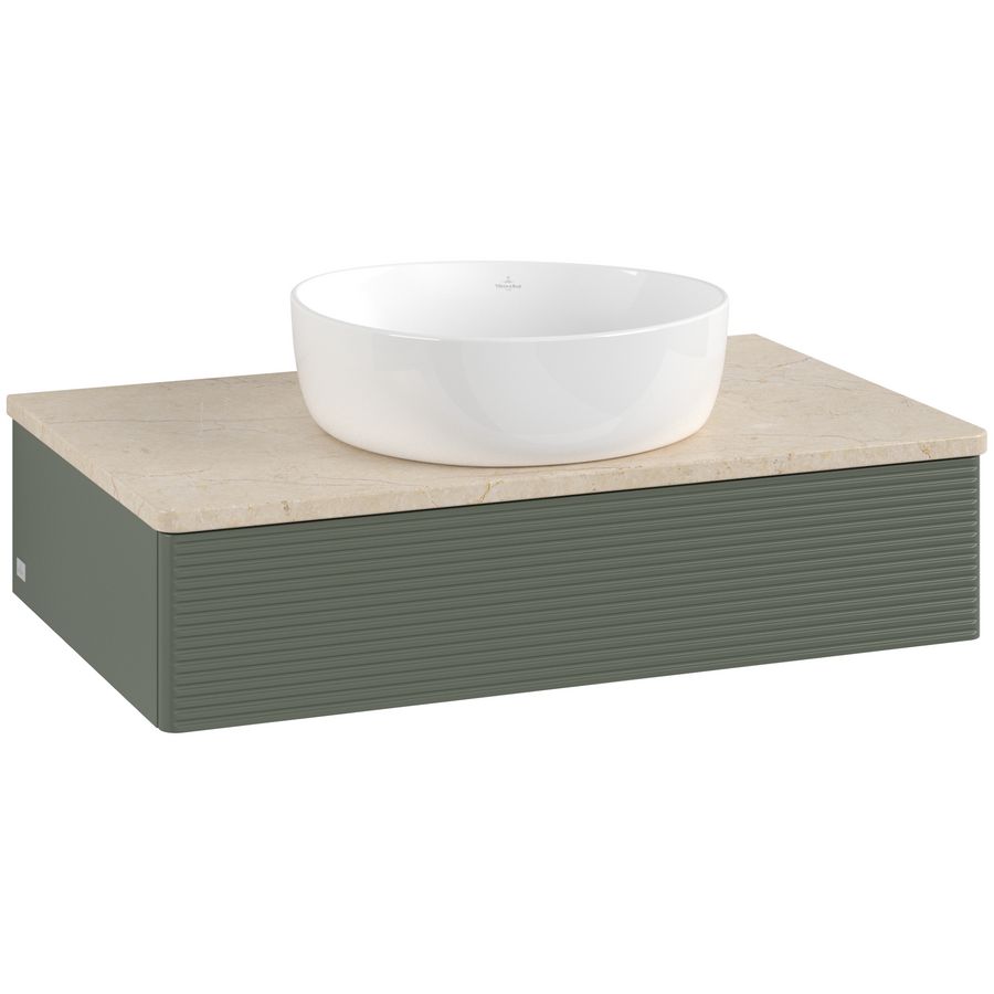 Wastafelonderkast Antao 800x190x500mm L.Green Matt Lacquer L08113HL