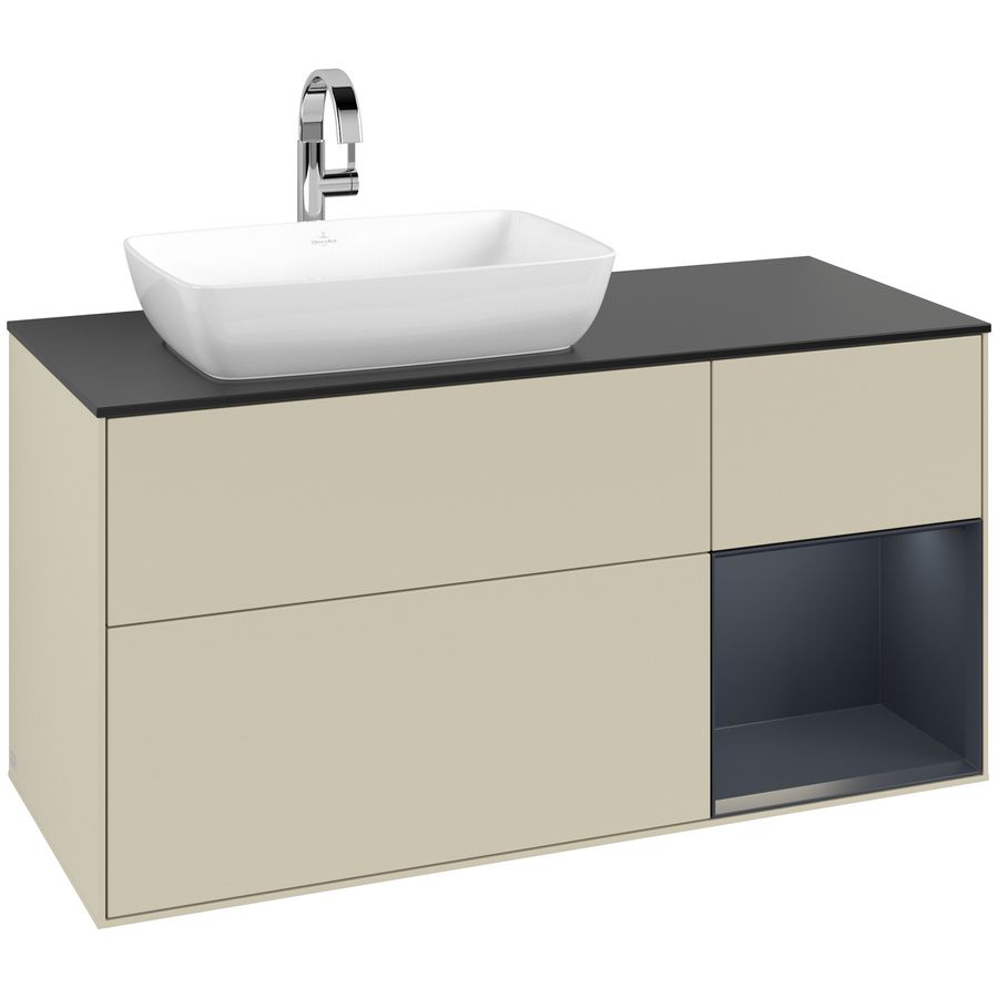 Wastafelonderkast Finion 1200x603x501mm S.Grey Matt Lacquer G812HGHJ