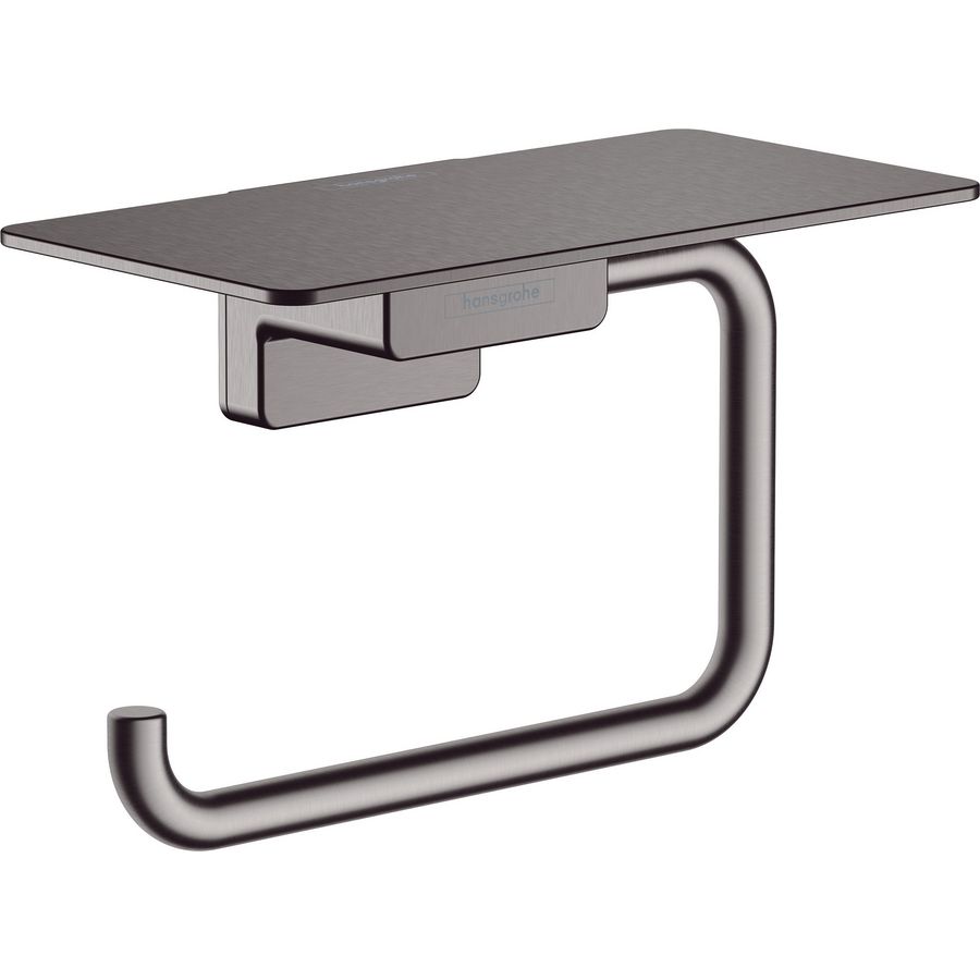 AddStoris closetrolhouder+planchet brushed black chrome