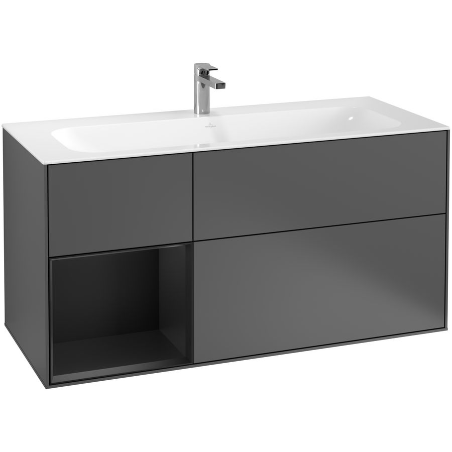 Wastafelonderkast Finion 1196x591x498mm Antr. Matt Lacquer F060PDGK