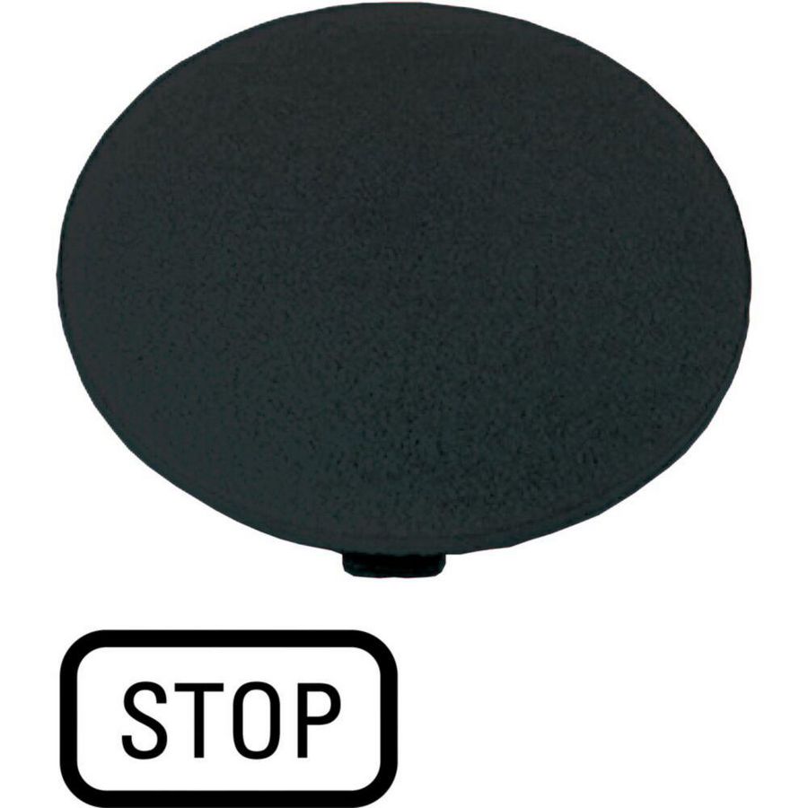 Indicatieplaatje paddestoel zwart "stop"