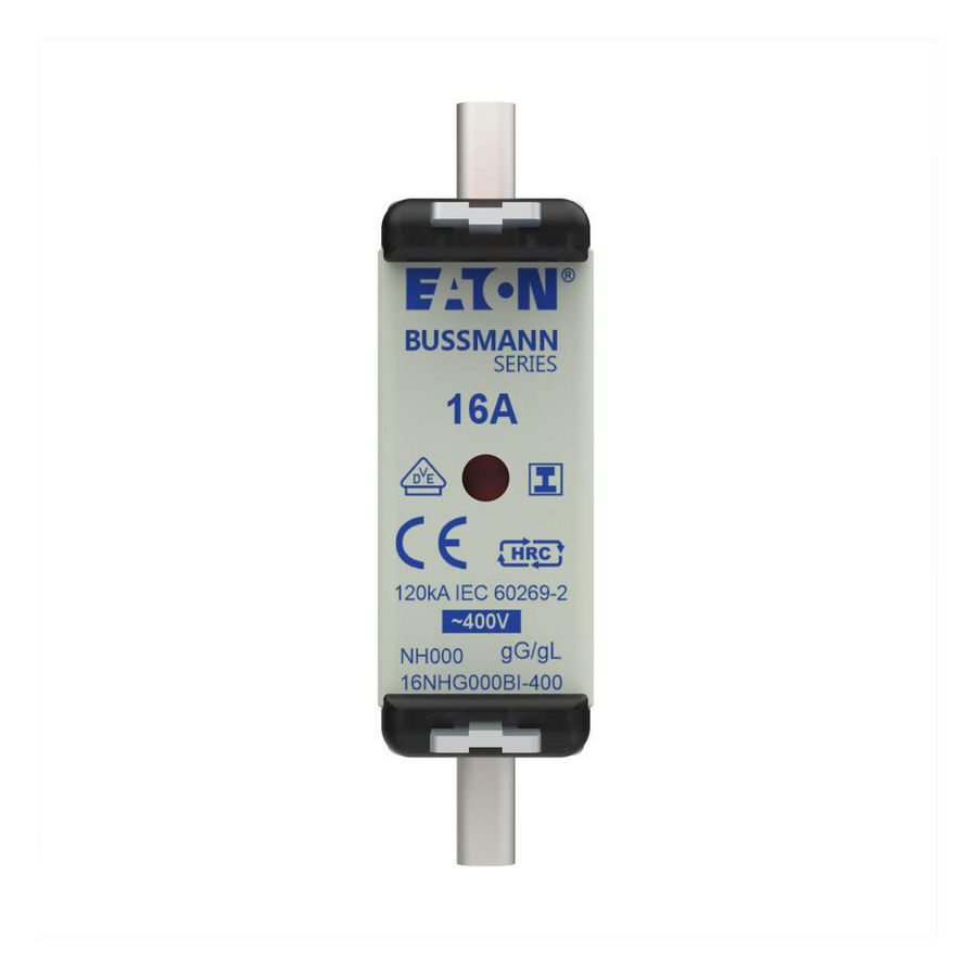 Zekering laagsp. 16A AC 400V NH000 gL/gG dubbele mel VVE=3