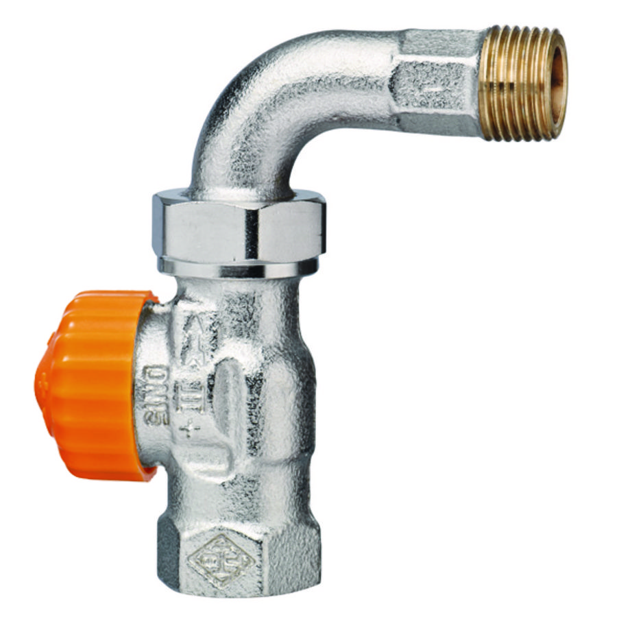 Afsluiter thermostatisch dynamisch ECLIPSE DN15 recht + bocht 1/2"