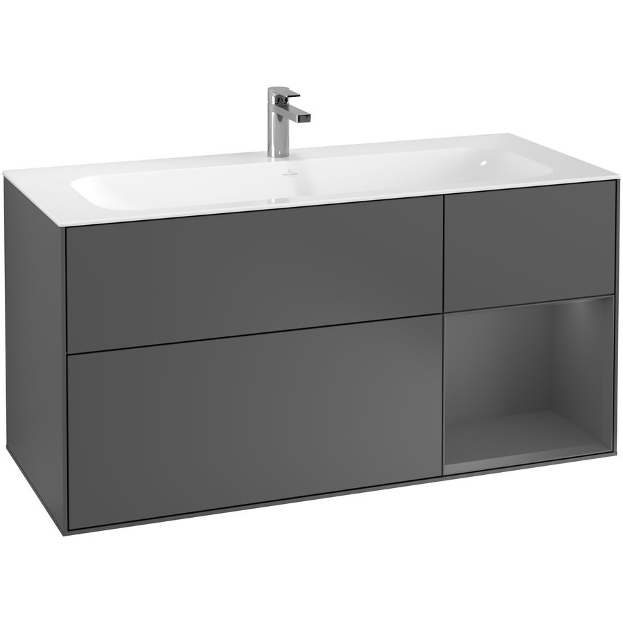 Wastafelonderkast Finion 1196x591x498mm Antr. Matt Lacquer F070GKGK