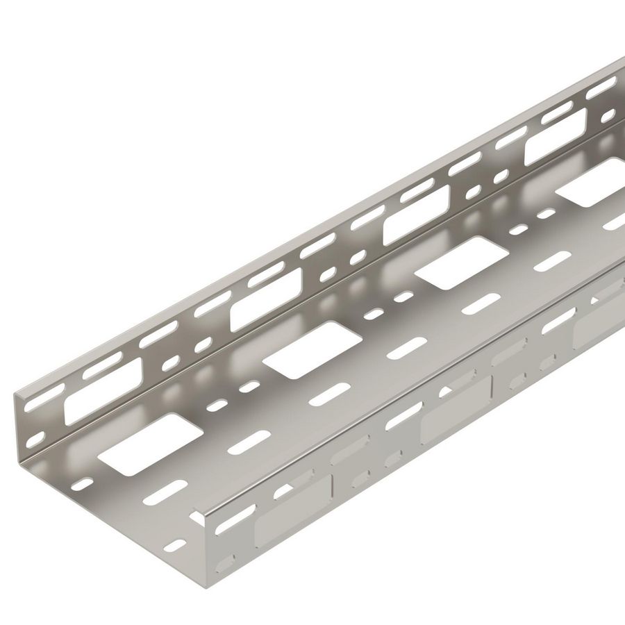 Lengte a 3m. AZ-kanaal geperforeerd 50x150 rvs A2 1.4301