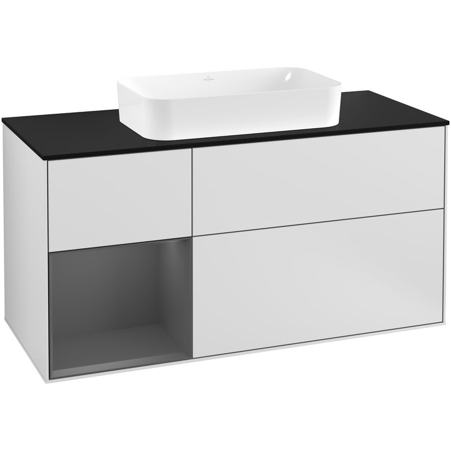 Wastafelonderkast Finion 1200x603x501mm White Matt Lacquer G292GKMT