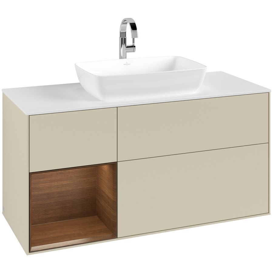 Wastafelonderkast Finion 1200x603x501mm S.Grey Matt Lacquer G821GNHJ