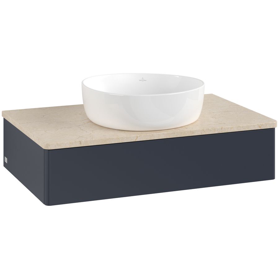 Wastafelonderkast Antao 800x190x500mm Mid.Blue Matt Lacquer K08013HG