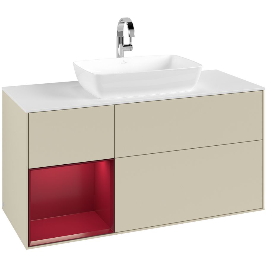 Wastafelonderkast Finion 1200x603x501mm S.Grey Matt Lacquer G821HBHJ