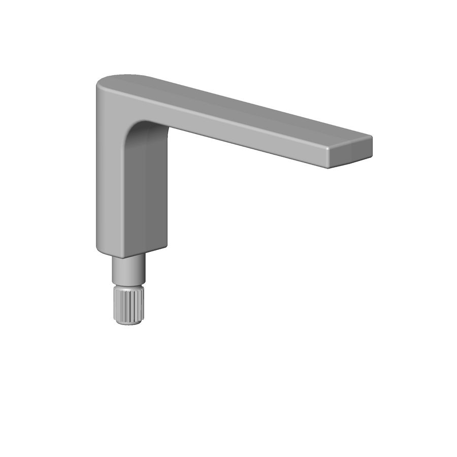 Hendel 1-gr. Mengkr. 170mm sprong koud 16X77X13mm-Mat Zwart